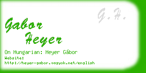 gabor heyer business card